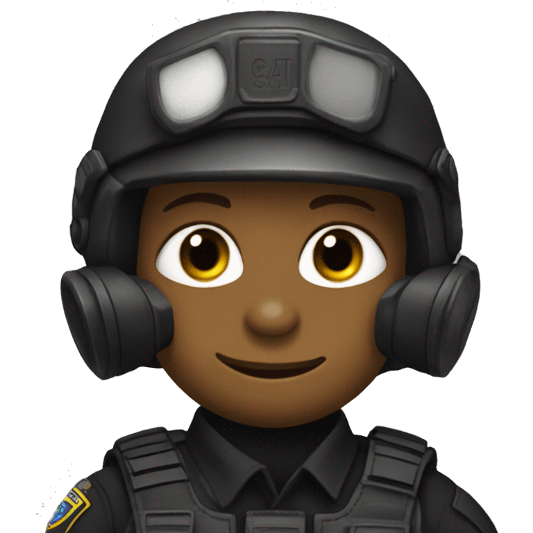 a gecko as an full equiped S.W.A.T Officer emoji