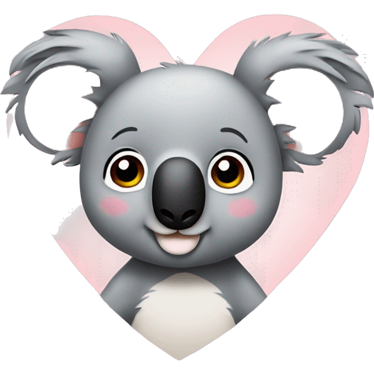 Koala in love emoji