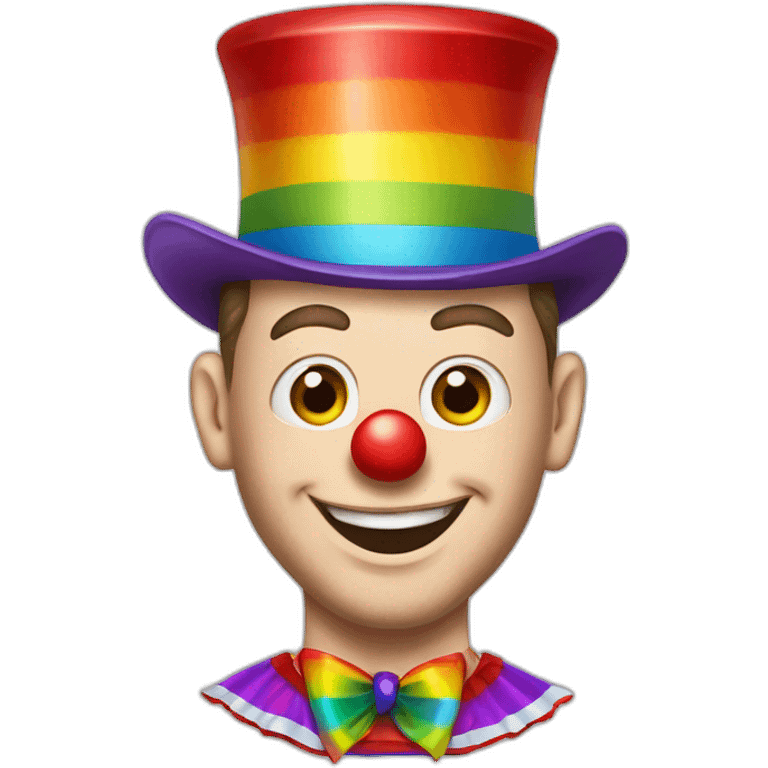 Jonathan Toews as a rainbow circus clown emoji