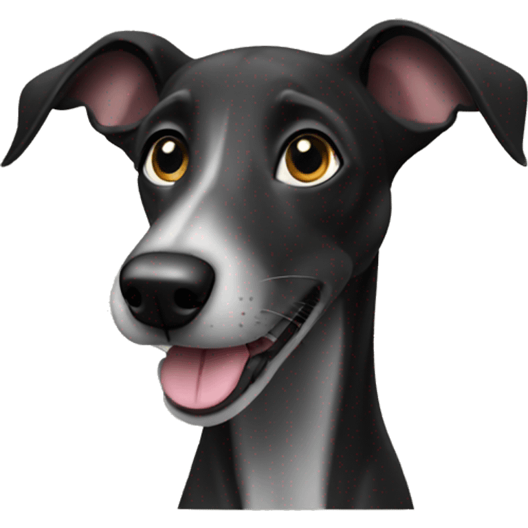 black greyhound puppy emoji