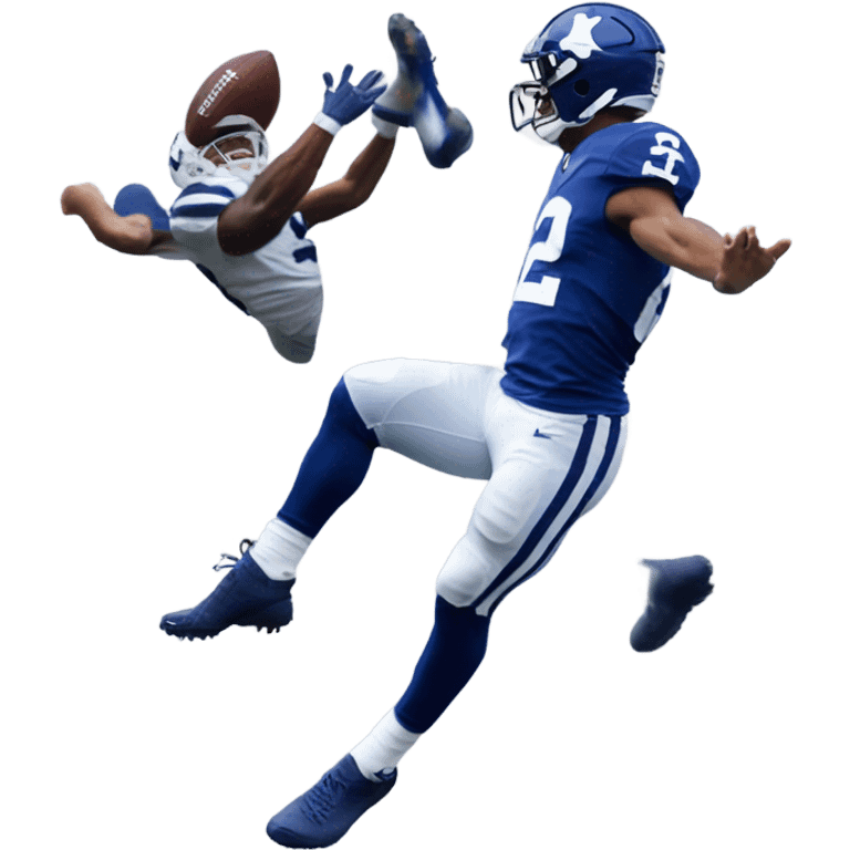 Saquon Barkley hurdling over Micah Parson emoji