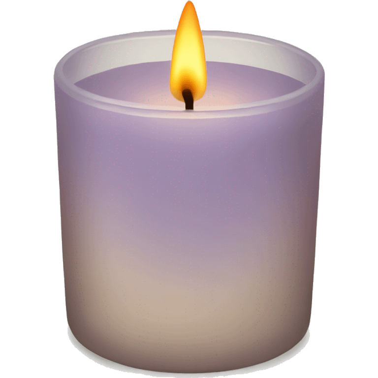 Candle in a powder-colored glass emoji