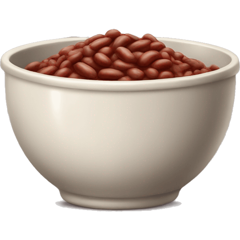 Steaming hot Red beans and rice in a bowl  emoji