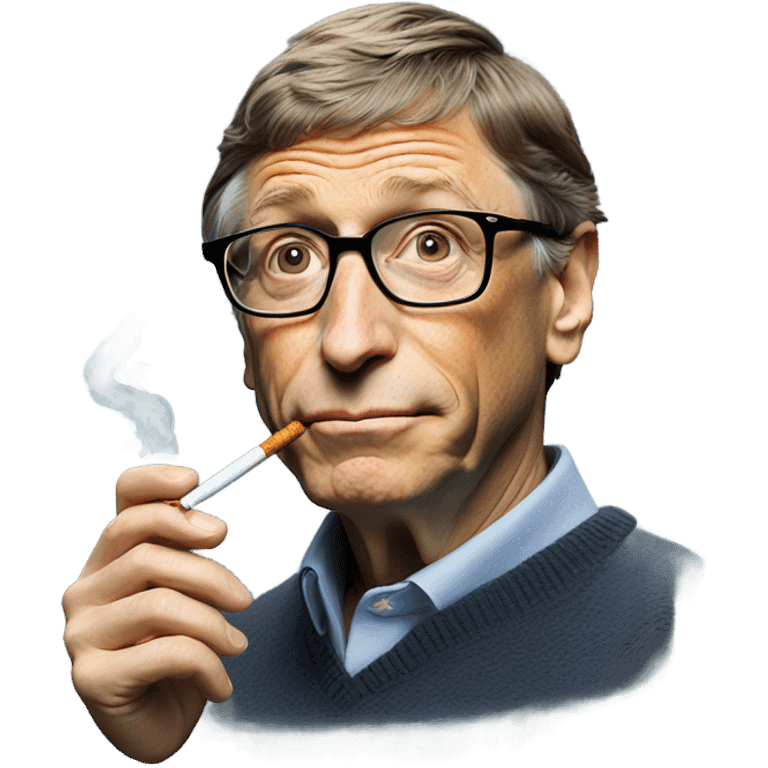 Bill gates smoking cigarettes  emoji