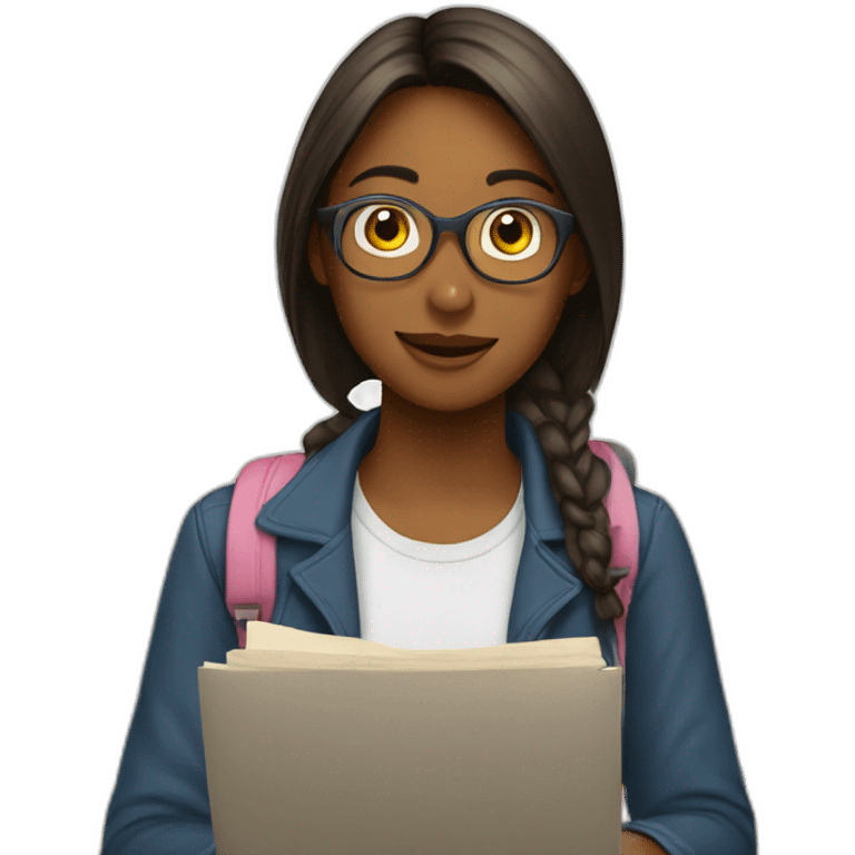 studing without interest girl with childens around emoji