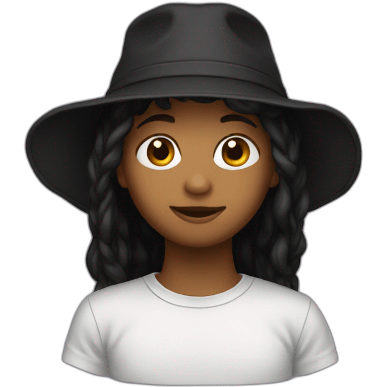 black bucket hat emoji