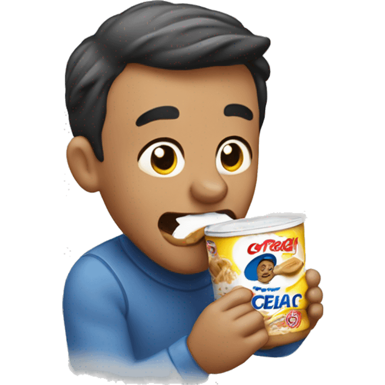 man eating cerelac  emoji