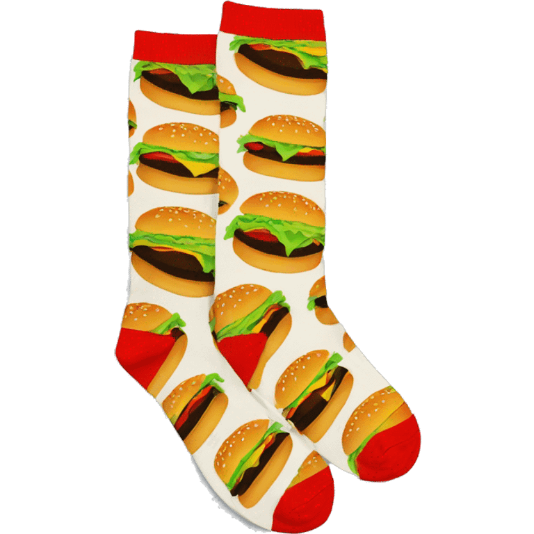 cheeseburger socks  emoji