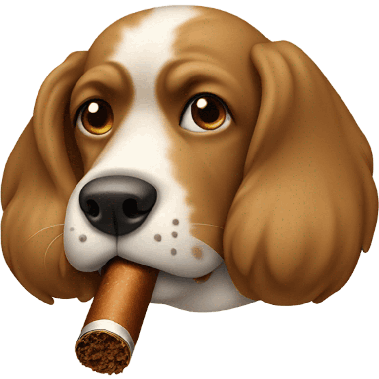 Dog cigar emoji