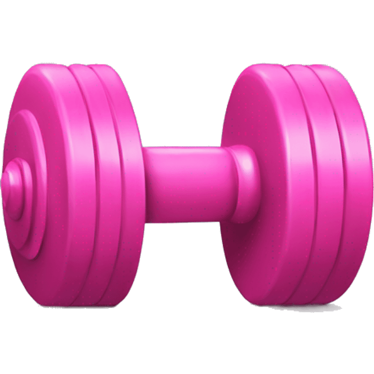 dumbbell with pink bow emoji