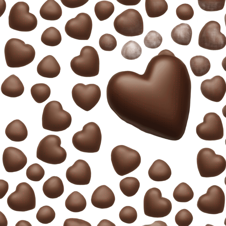 one heart shaped chocolate truffle emoji