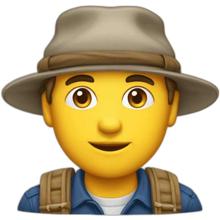 Voyageur avec casquette emoji