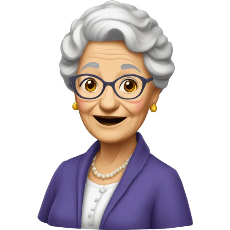 Grand mere joyeuse  emoji