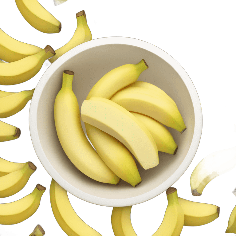 Slices of banana in bowl emoji