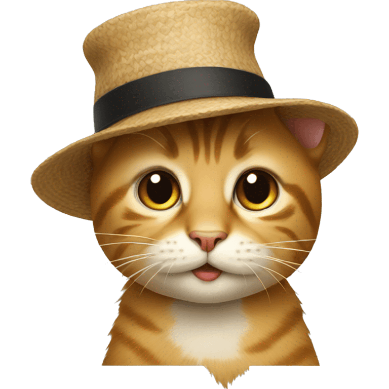 Cat wearing a hat emoji