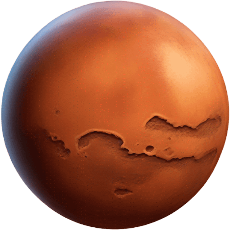 Mars with a face emoji