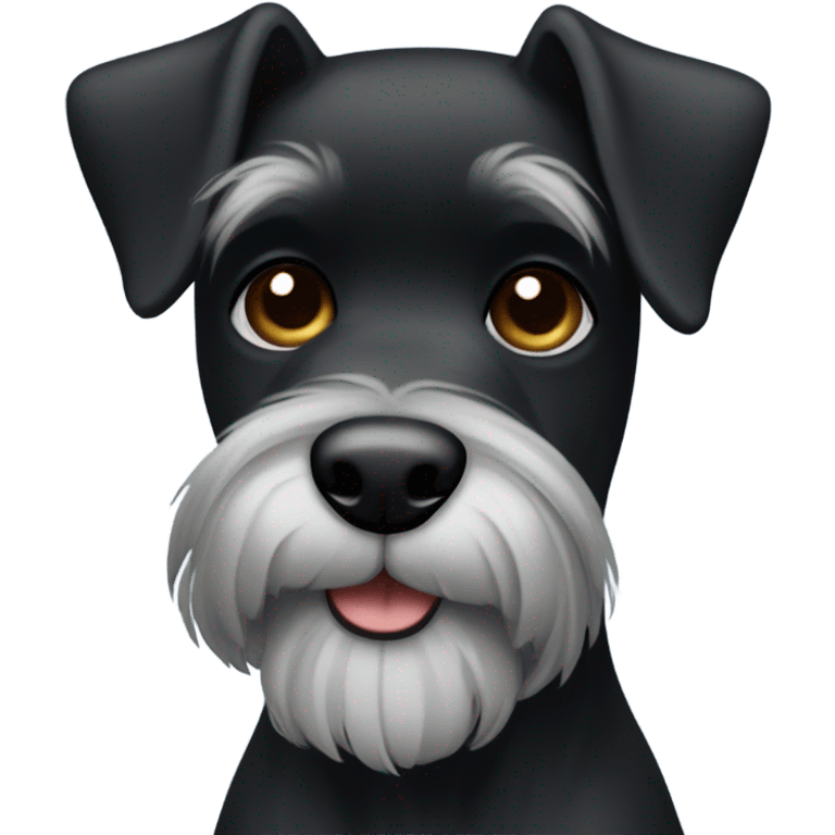 Black schnauzer mini emoji