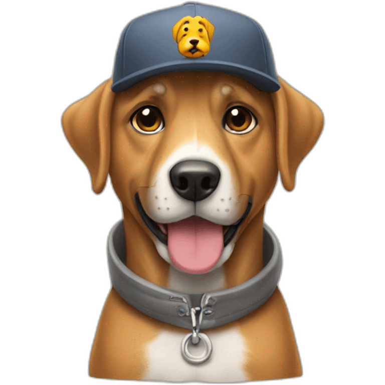 perro con gorra y fumando emoji