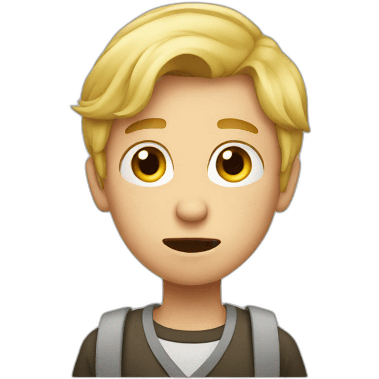 Confused blonde boy emoji