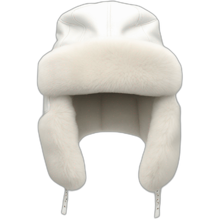 White ushanka hat emoji