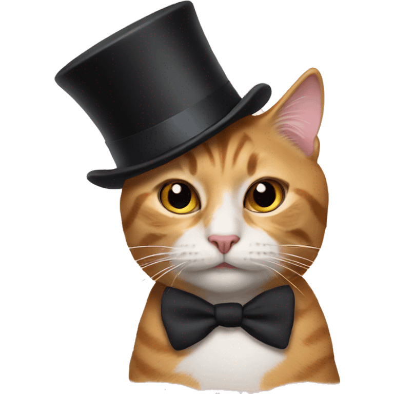 cat wearing top hat emoji