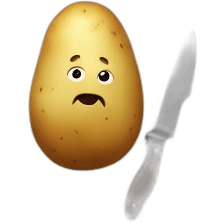 potato holding knife emoji