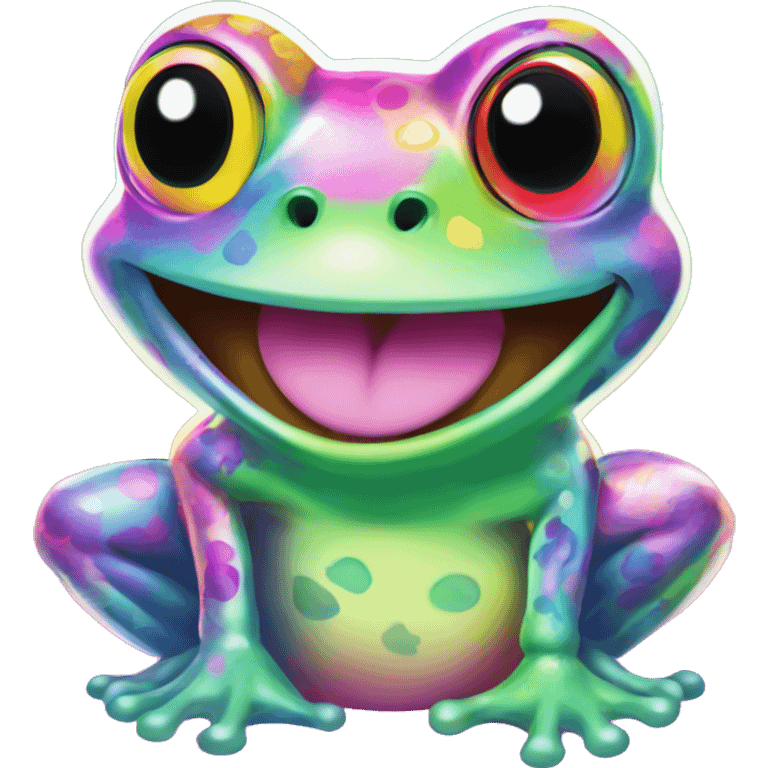 Lisa frank  frog  emoji