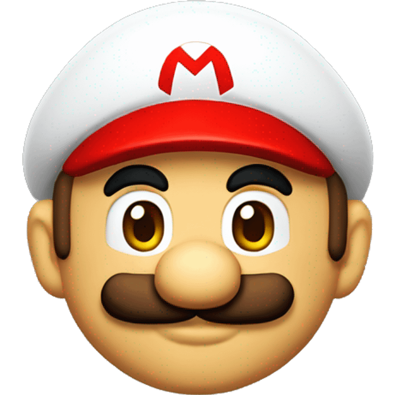 Mario bros con gorra blanca  emoji