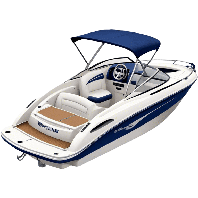 Speedboat - Bayliner 185 Bowrider (Model Year: 2020) (Iconic colour: White with navy blue accents) emoji