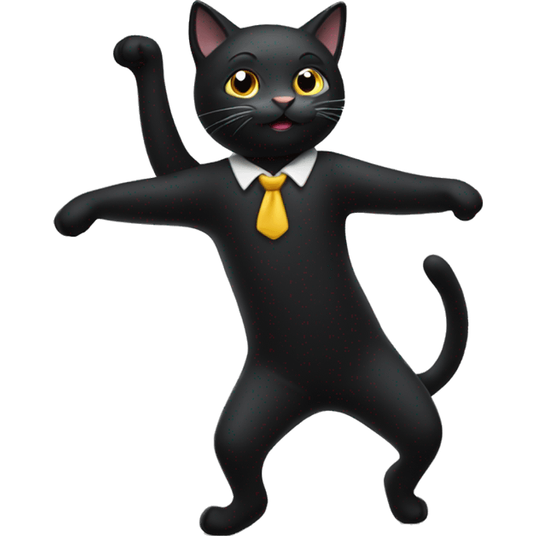 black cat dancing emoji