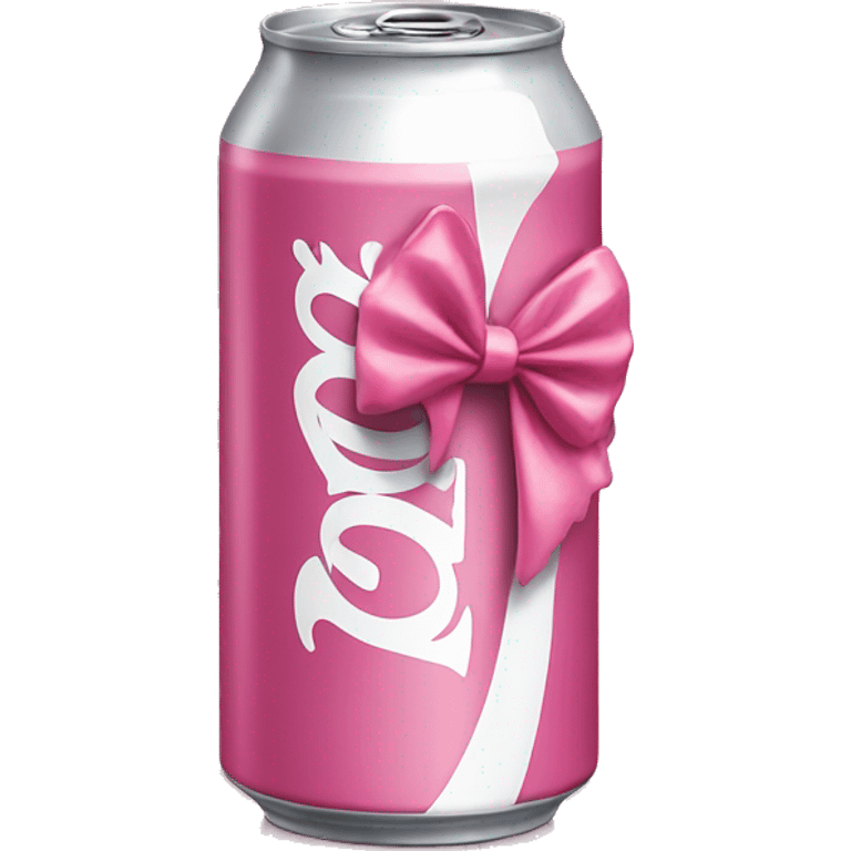 Pink Diet Coke can with pink bow emoji