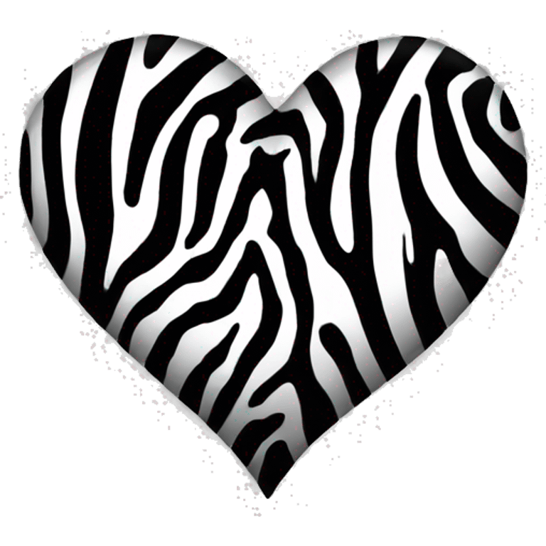 Heart with zebra print emoji