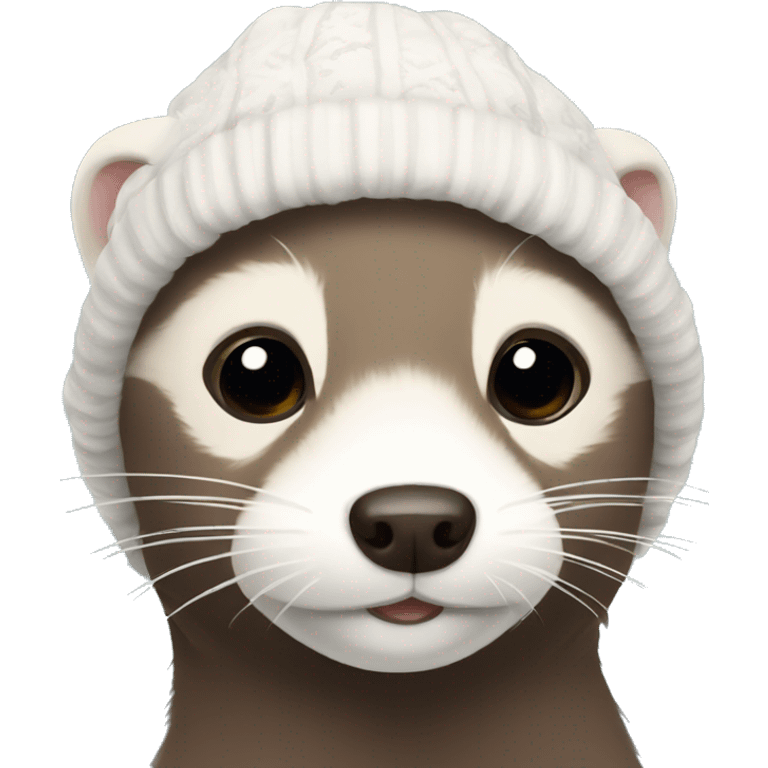 a winter themed ferret emoji