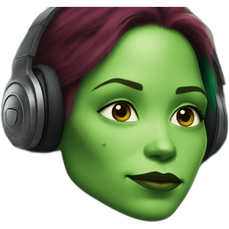  Gamora listening to music emoji