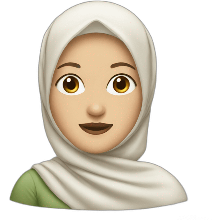 white woman wearing a hijab emoji