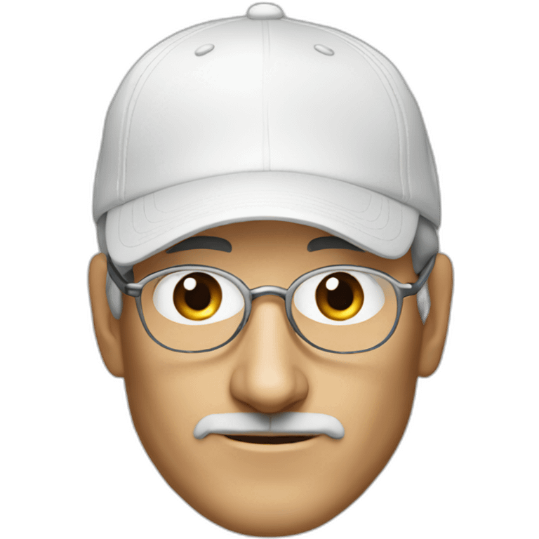 Steve Jobs with a cap emoji