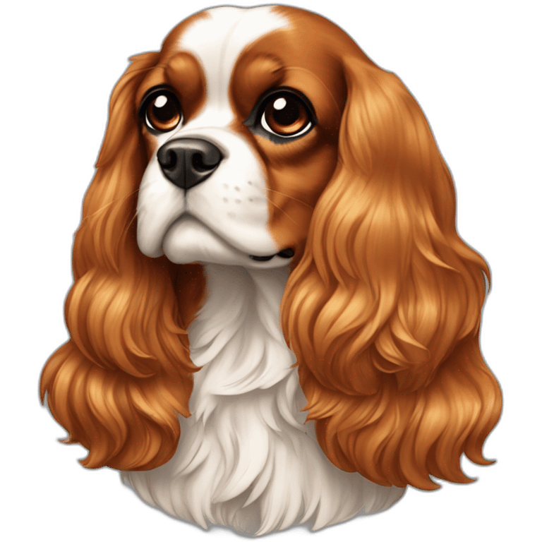 dog Cavalier King Charles Spaniel full height emoji