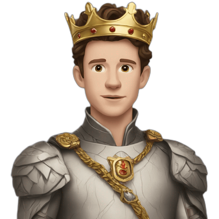 Tom holland as a king emoji