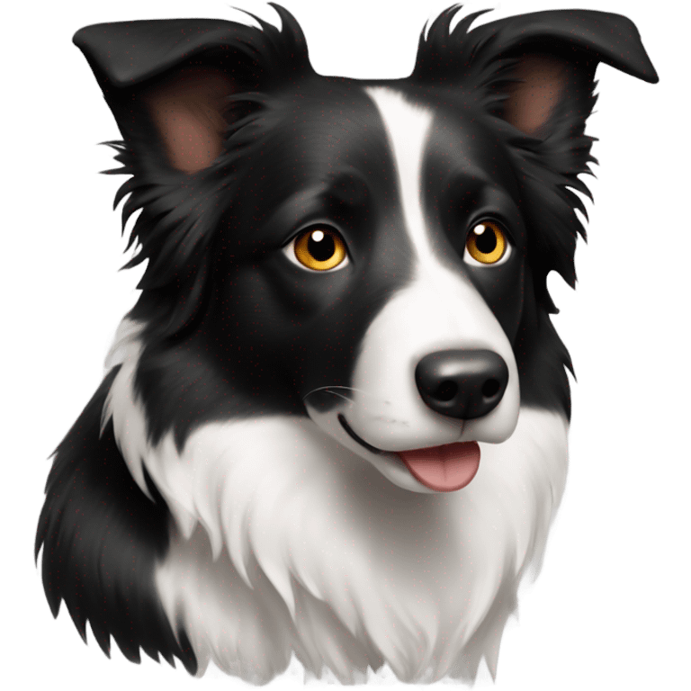 Small border collie pointed ears emoji