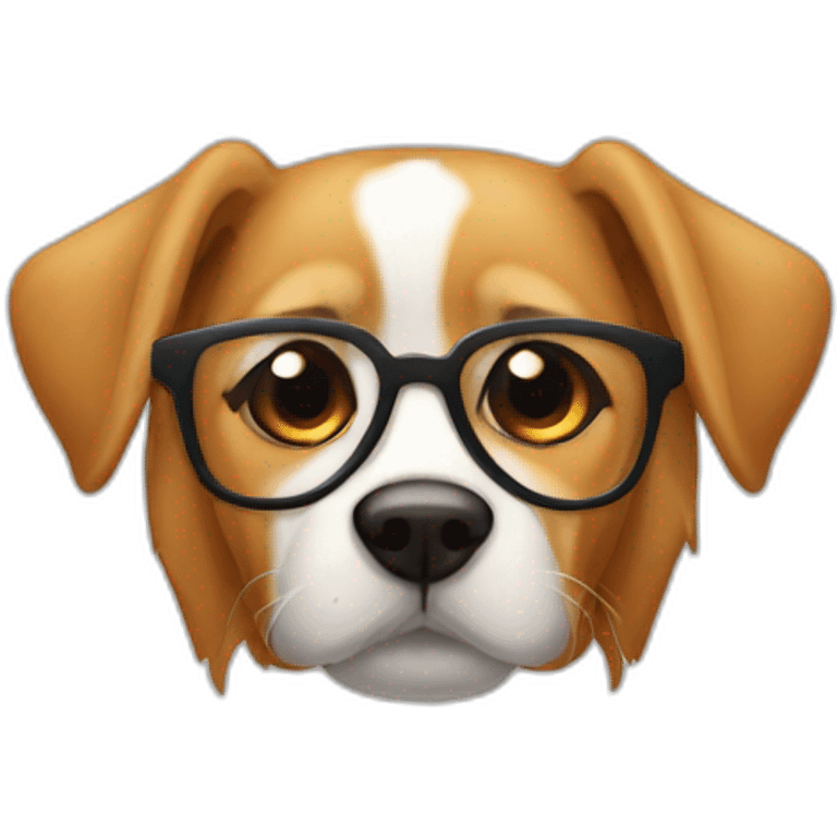 Chien avec lunette emoji