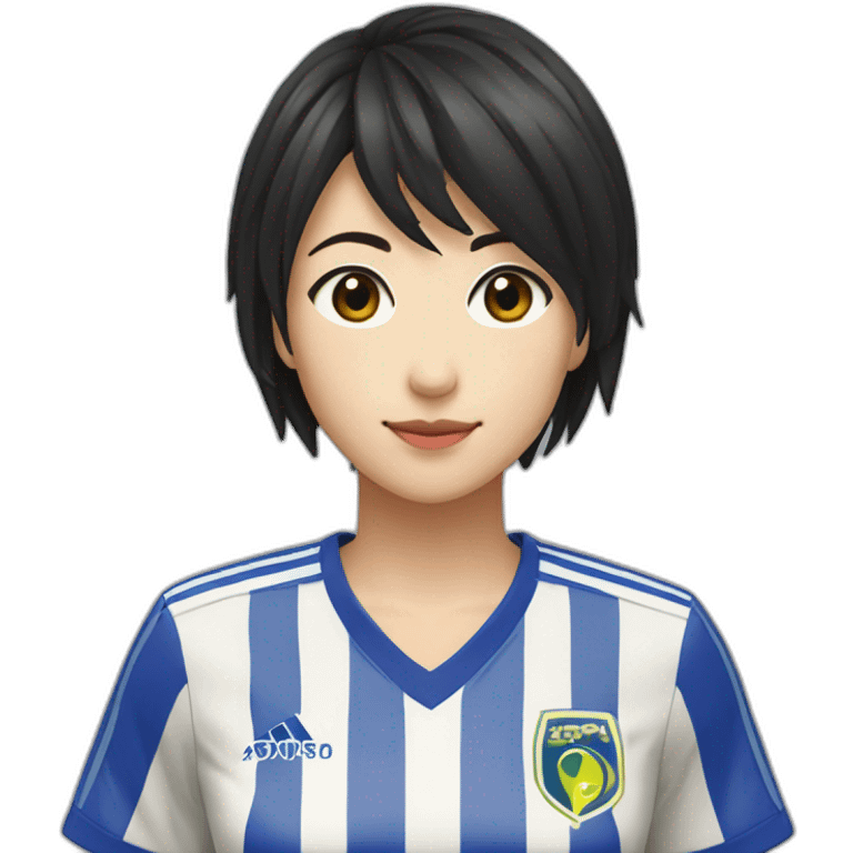 Ayame Kato（female・Short Hair・Black Hair・Soccer Player） emoji