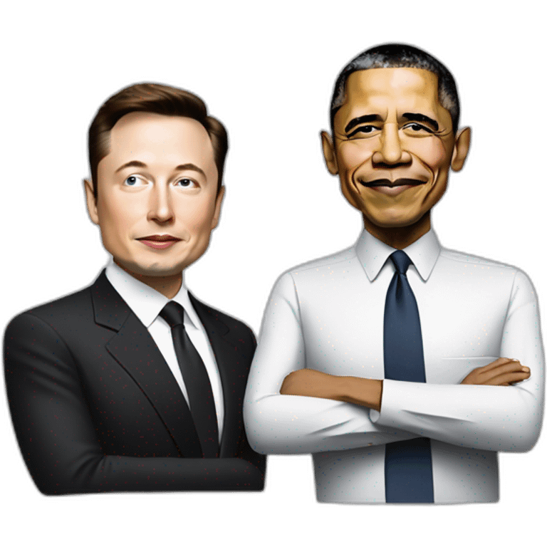 elon musk and obama emoji