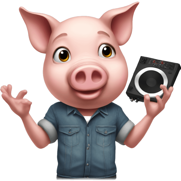 Pig DJ emoji