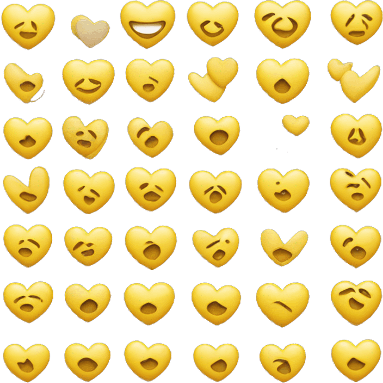 Multiple yellow hearts emoji