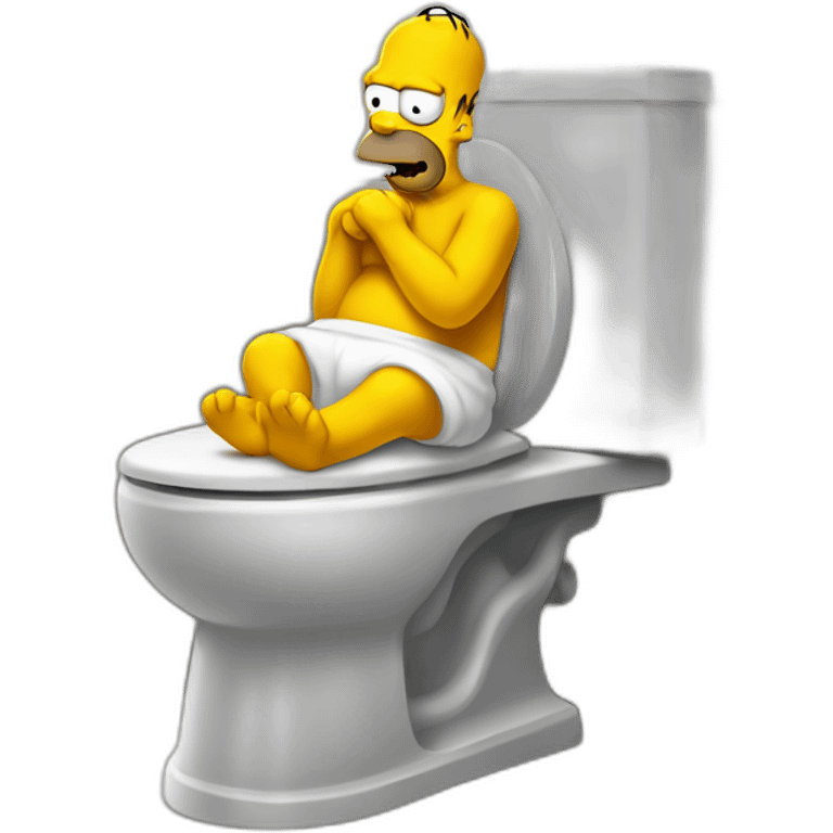 Homer sit on the toilette emoji