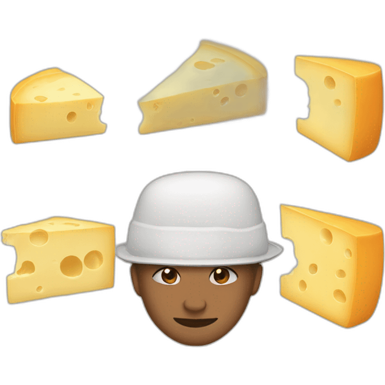 Man with a cheese hat emoji