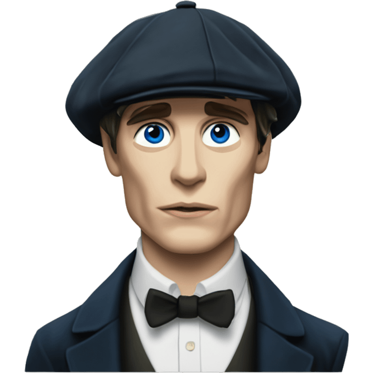 cillian murphy in peaky blinders with blue eyes emoji