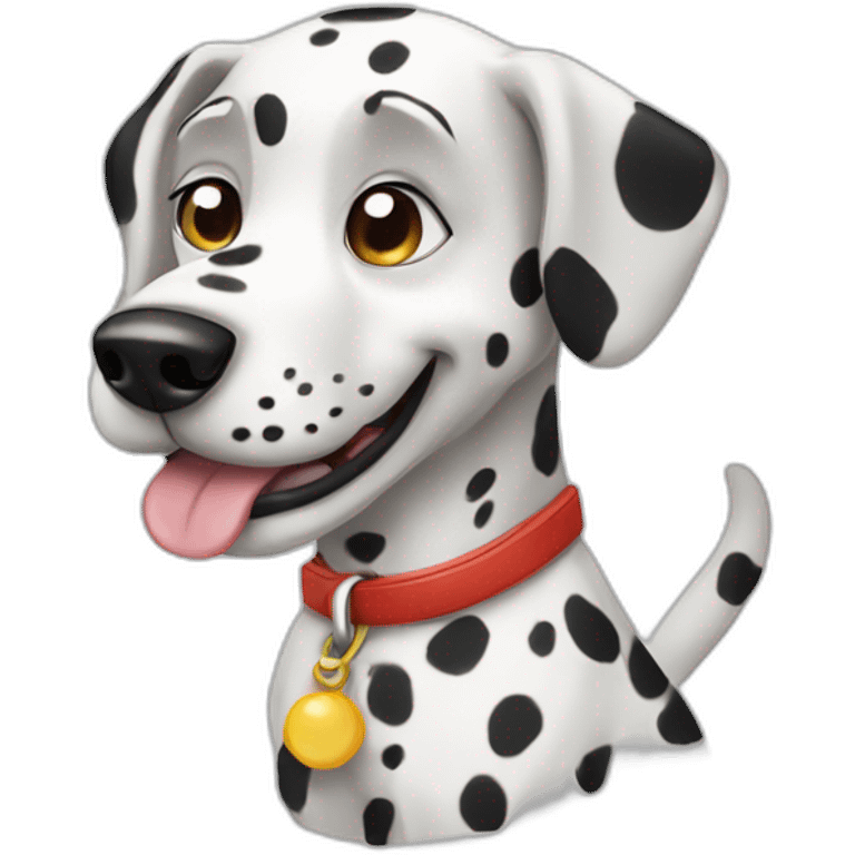 Farting Dalmatian dog emoji