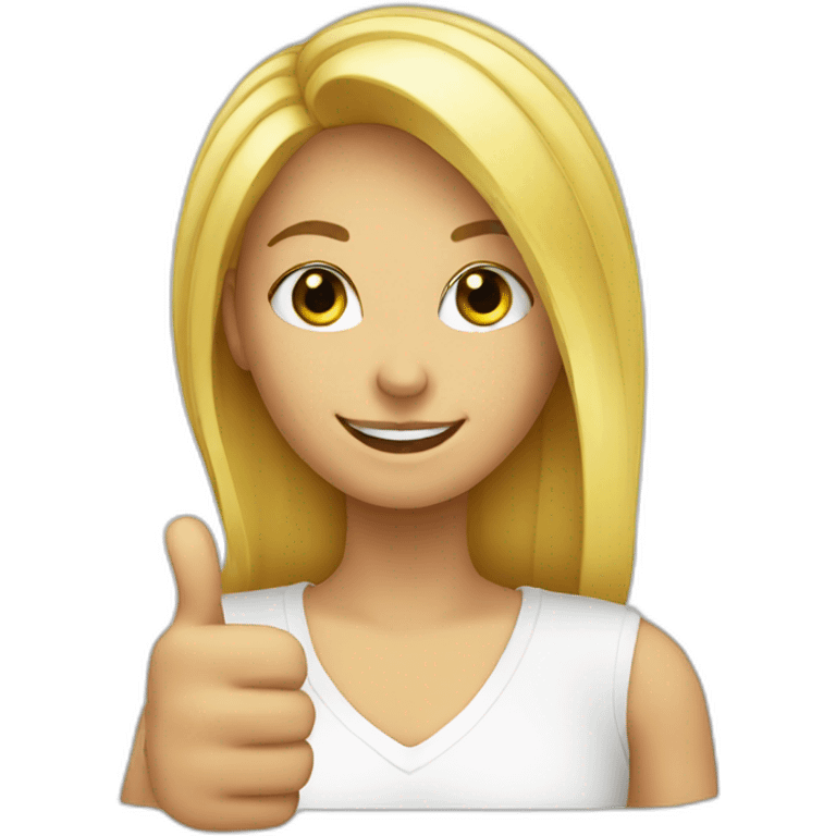 Blond woman-thumb up emoji