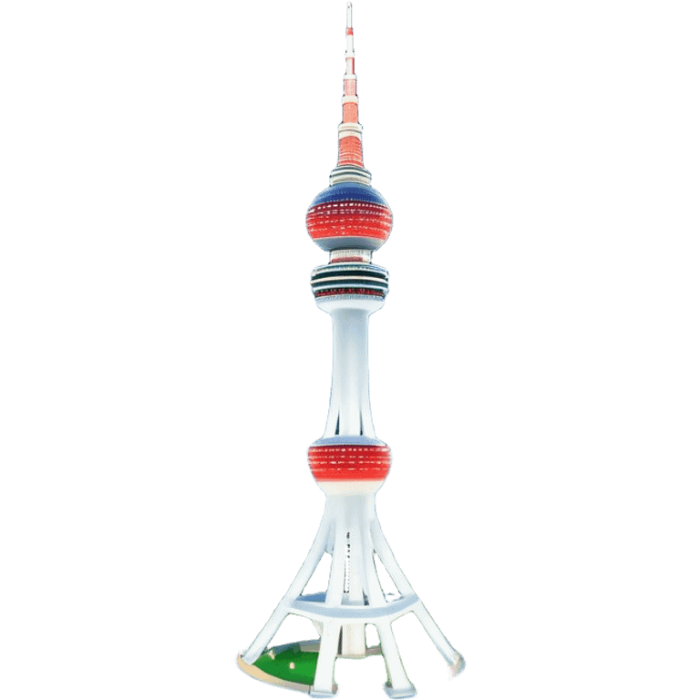 Cinematic Realistic N Seoul Tower Landmark Emoji, featuring the iconic tower perched atop Namsan Mountain, glowing against the night sky with panoramic city lights stretching beyond. emoji